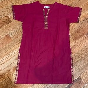 Indian Kurti/tunic top, red, small